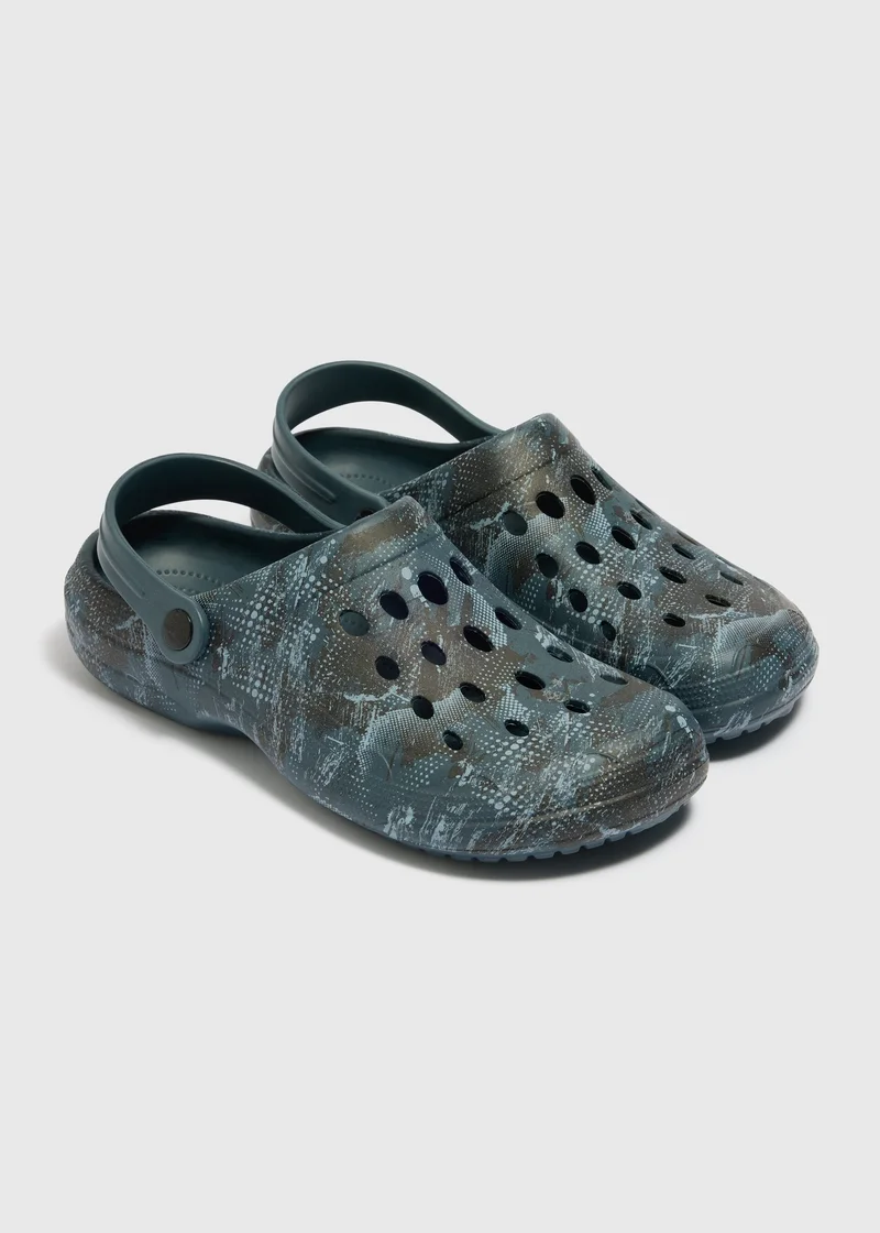 ماتلان Blue Printed Clogs